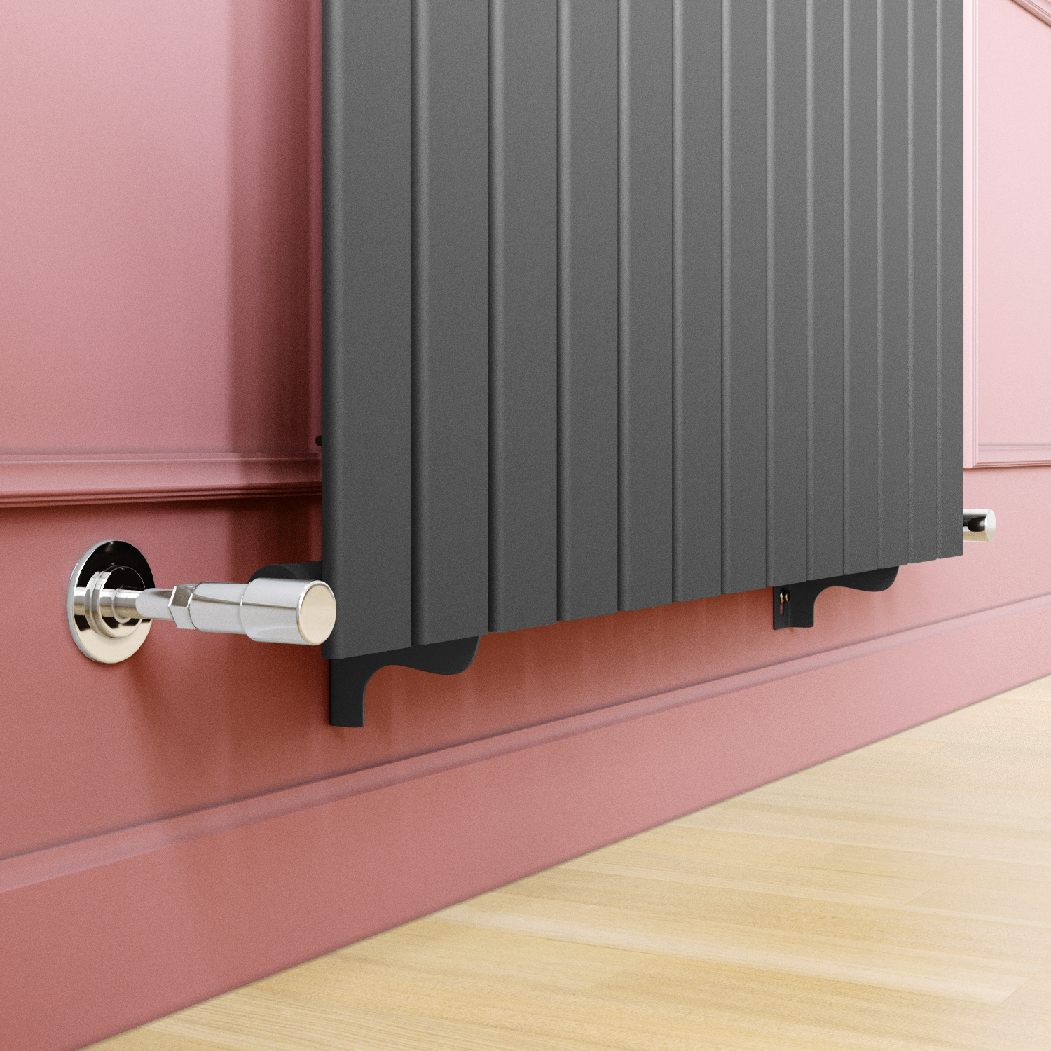 1800x300 Vertical Anthracite Designer Radiator Single Flat Panel